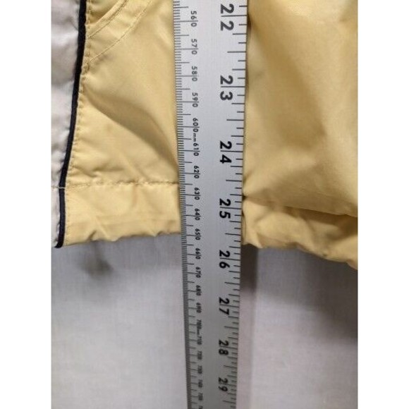 Vintage Wilson Jacket Mens Large Yellow Zip Windbreaker Hooded Coat 90s - Picture 7 of 8